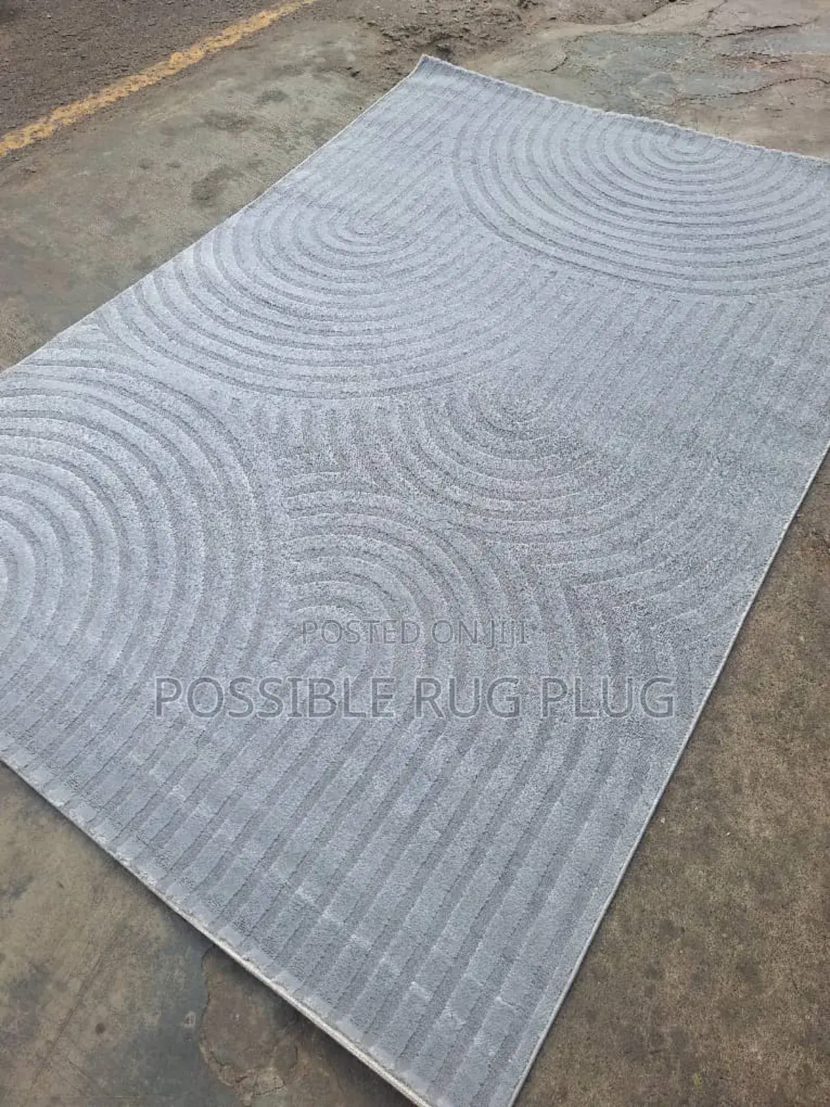 Plain Gray Center Rug