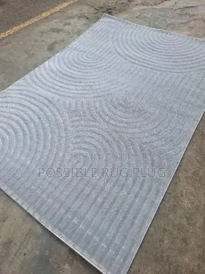 Plain Gray Center Rug