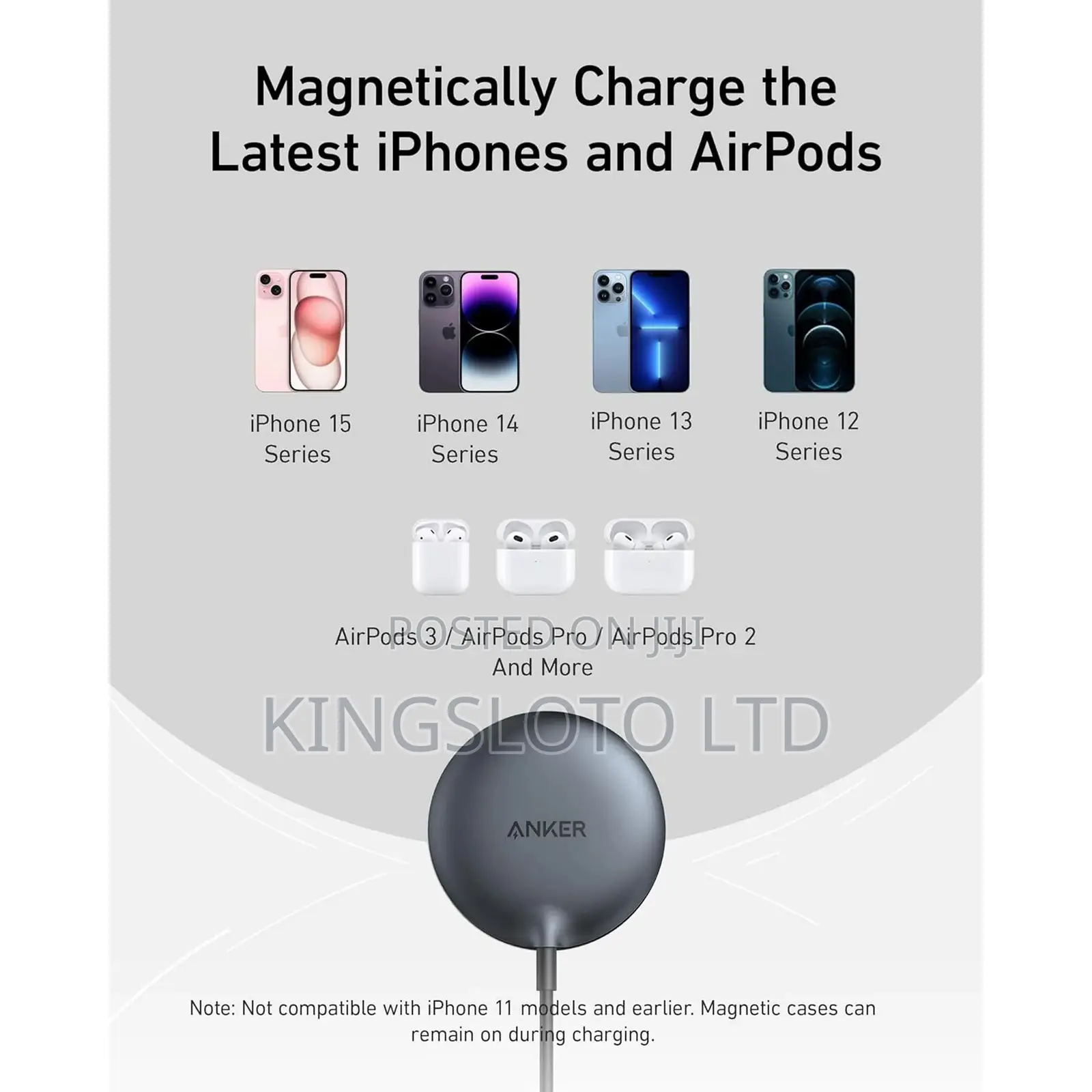 Magnetic Wireless Charger Fast Magsafe Compatible