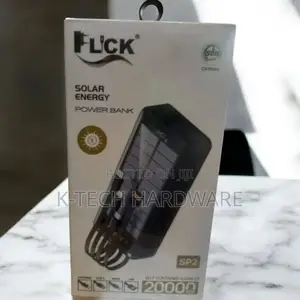 Flick 20000mah Sp2 Solar Power Bank With 4 Self Contained Ca