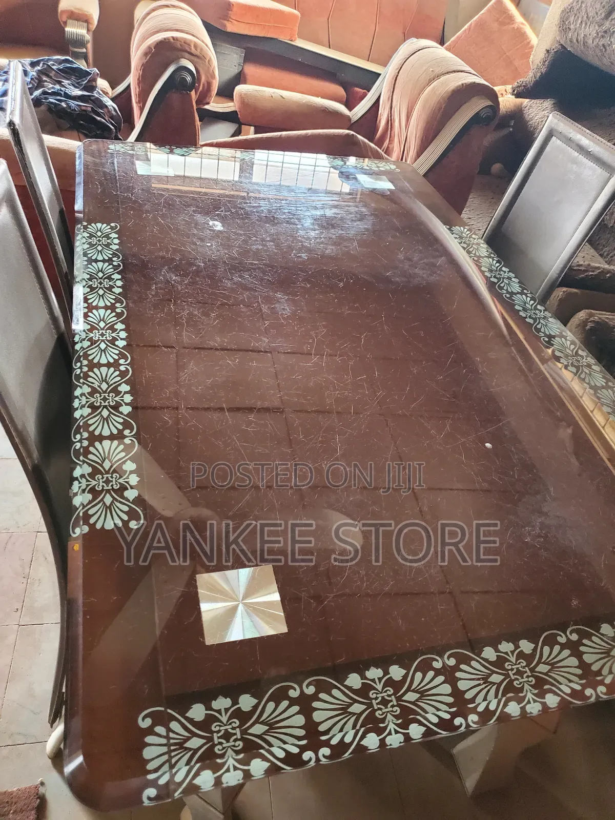 Glass Dinning With 4 Chairs