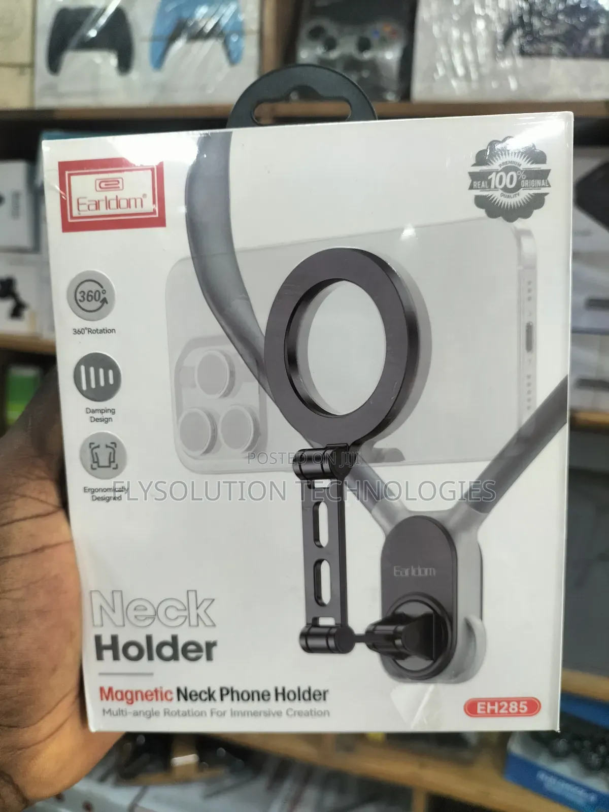 Earldom Eh285 Adjustable Neck Strap Magnetic Phone Holder