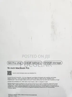 New Laptop Apple MacBook Pro 2024 M4 24GB Apple M4 Pro SSD 512GB