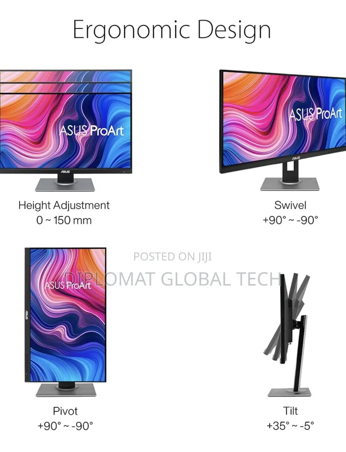 Asus Proart Display Pa278qv 27”Inches WQHD (2560 X 1440) Monitor
