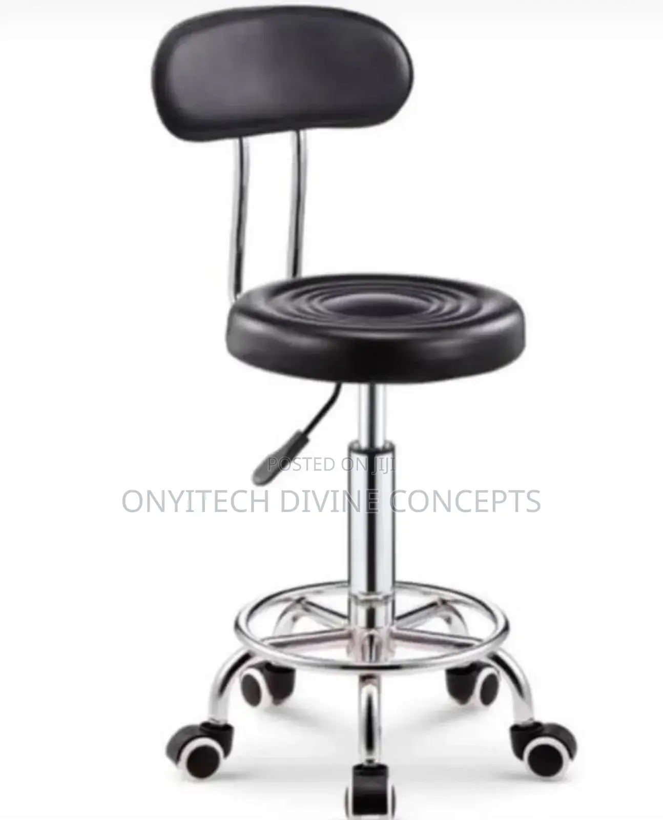 Swivel Potable Spa/Saloon Stool With Backrest