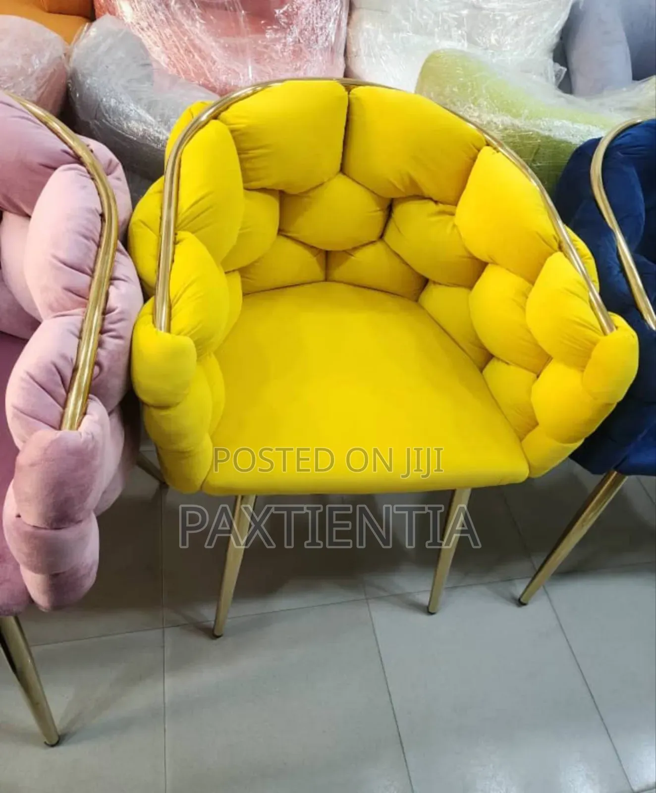 Single Arm Chair With Weave Pattern
