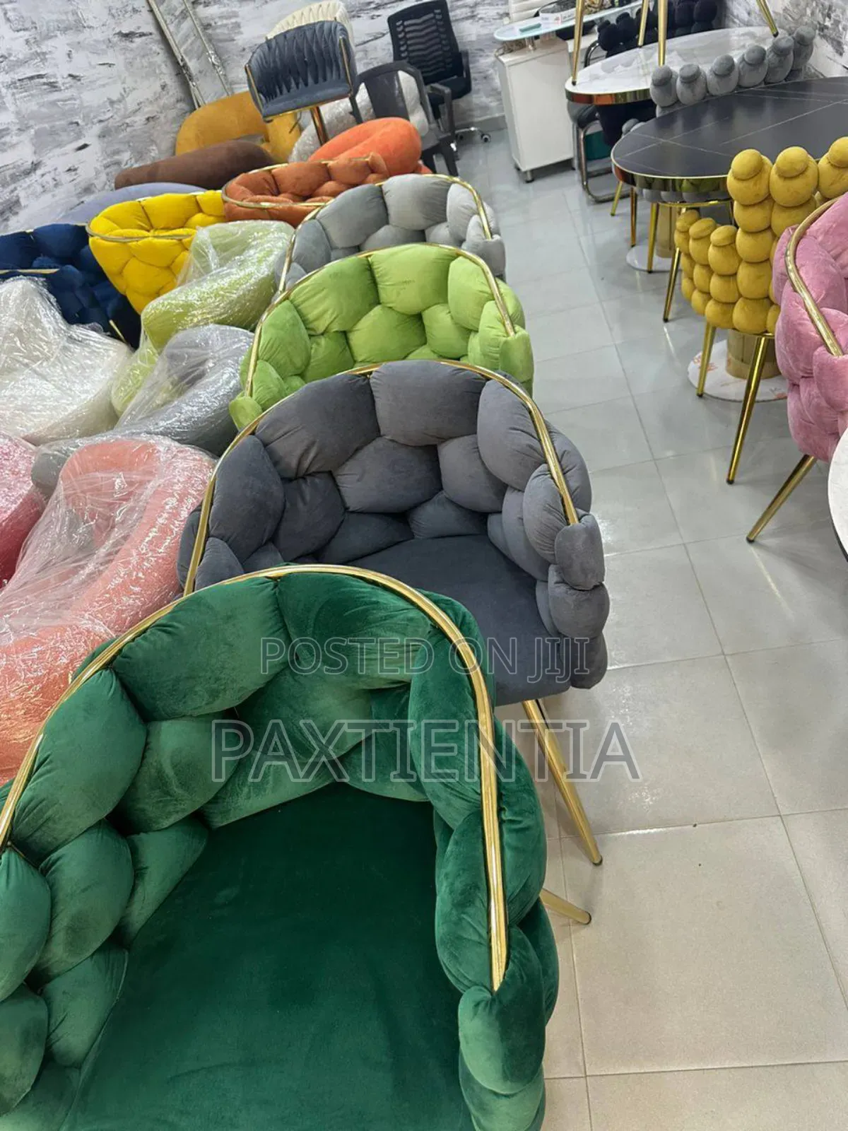 Single Arm Chair With Weave Pattern