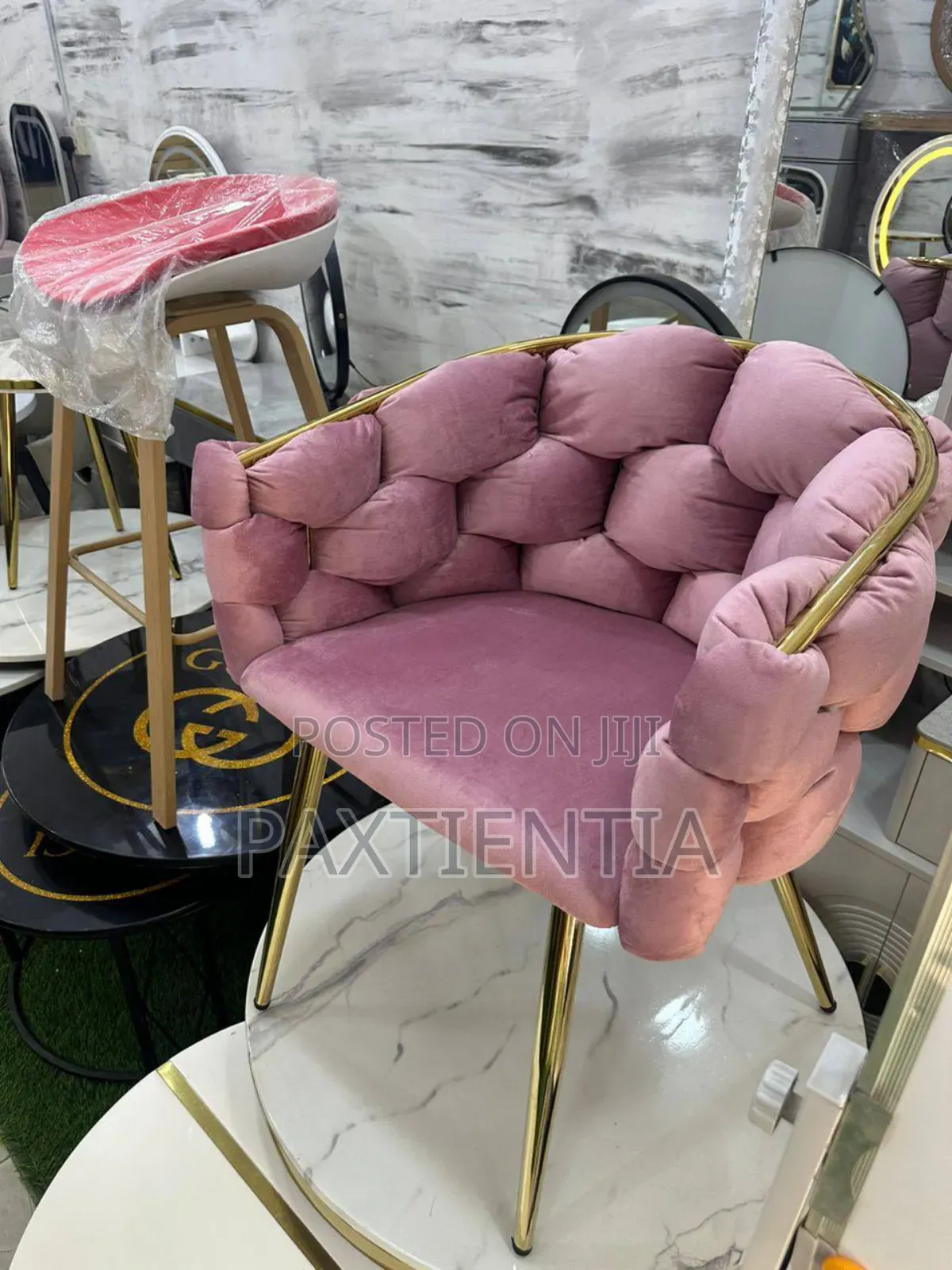 Single Arm Chair With Weave Pattern