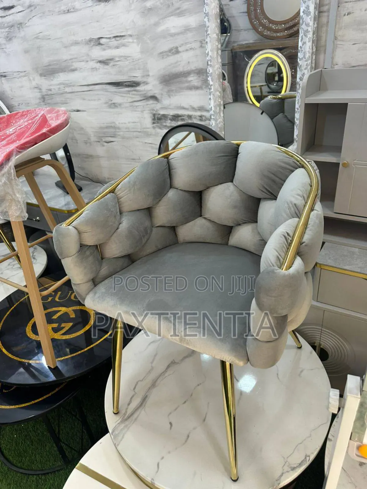 Single Arm Chair With Weave Pattern