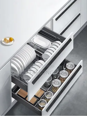 Pullout Kitchen Cabinet Plate Rack/ Kitchenware
