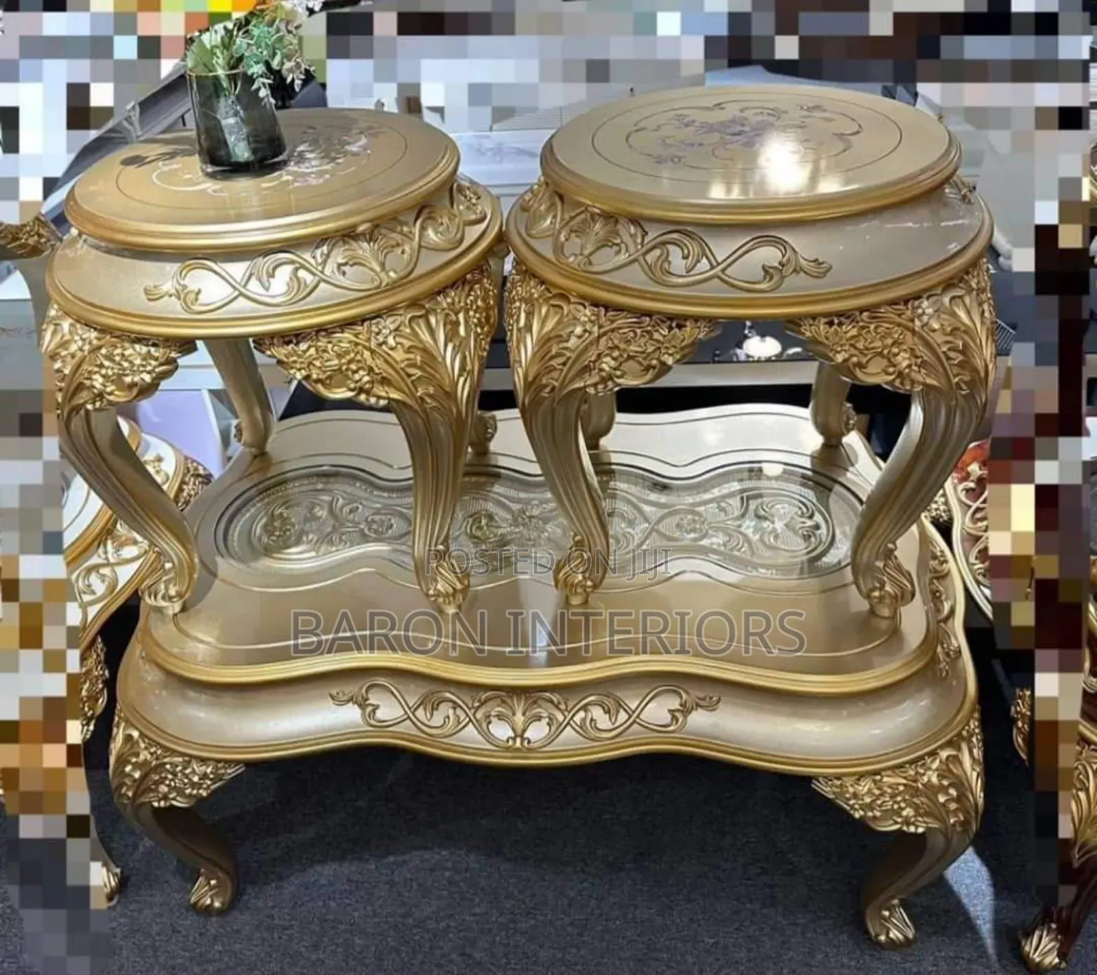 Royal Center Table With 2 Side Stool