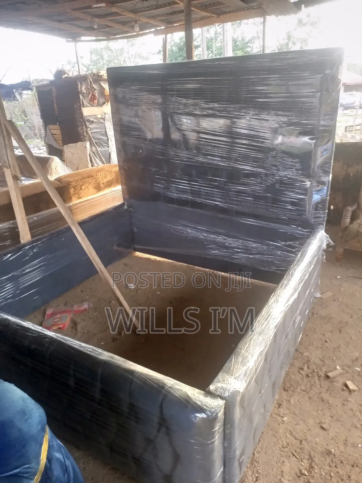 6 by 6 Quality Upholstered Beframe With 5ft Tall Headboard