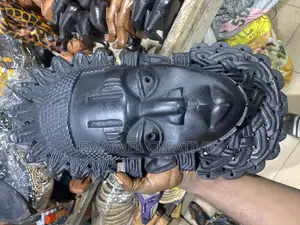 Photo - Authentic Benin African Mask Sculpture For Wall
