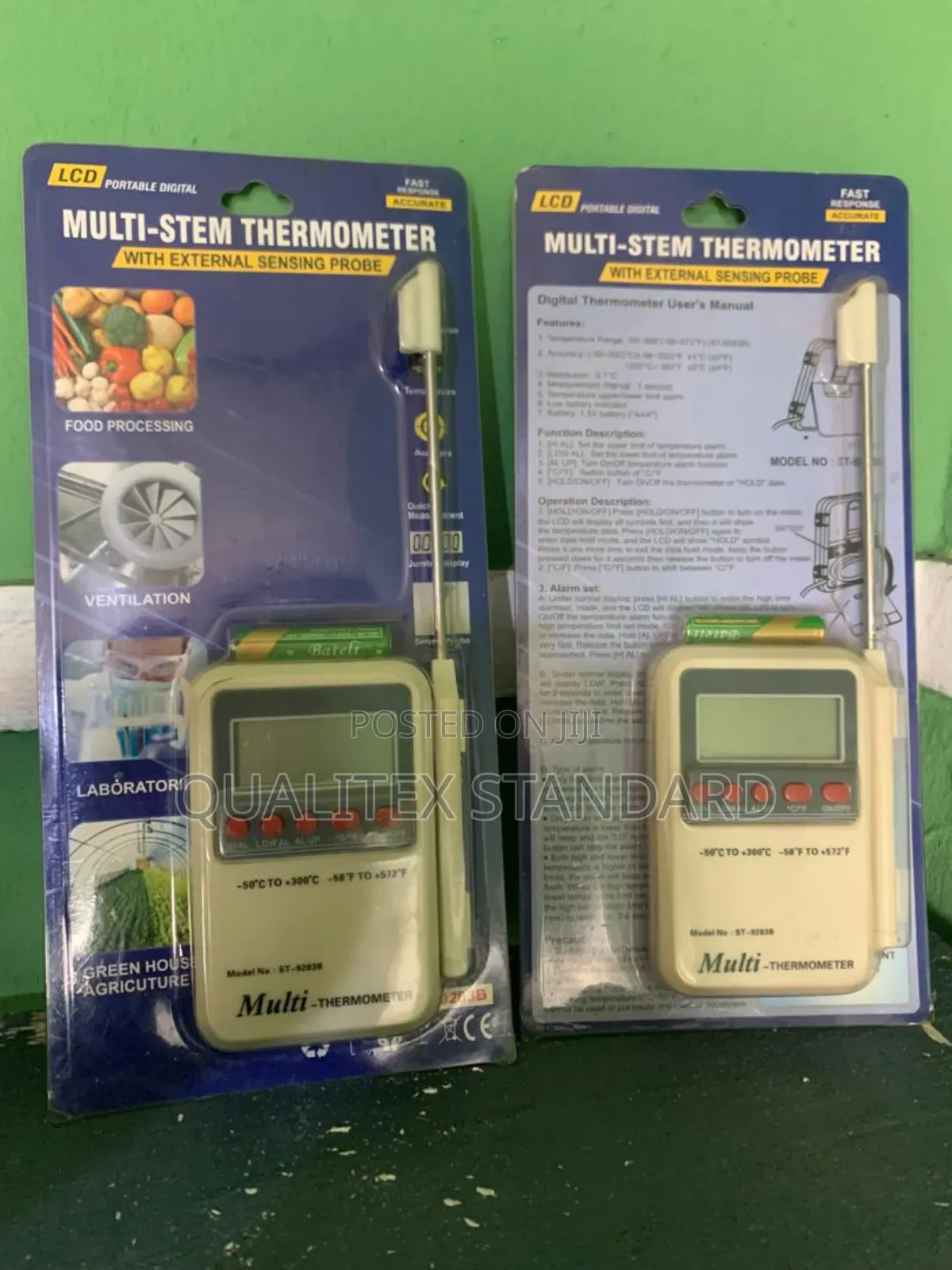 Multi Stem Thermometer With External Sensing Probe