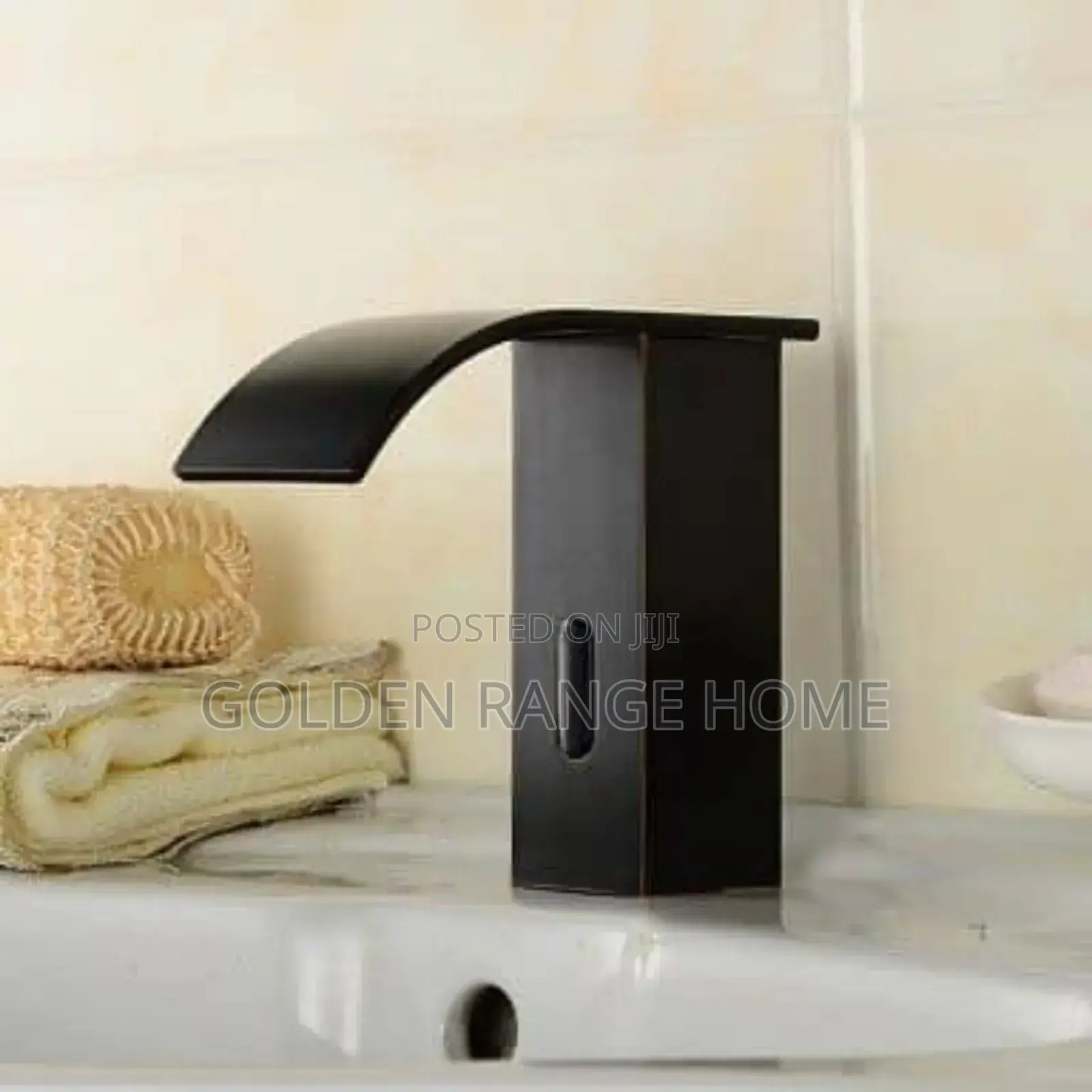 Sensor Black Waterfall Basin Faucet