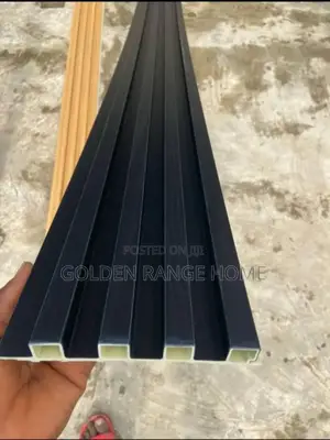 Black 3d Design Wall Mount Fluted Panel