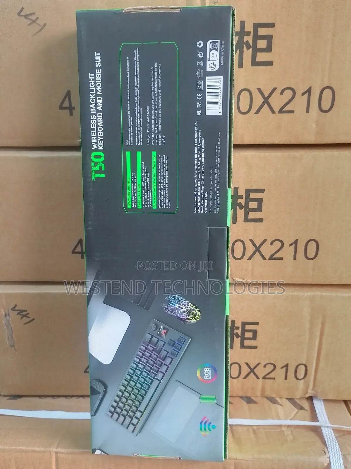 RGB Wireless Gaming Keyboard and Mouse Mechanical Keyboard