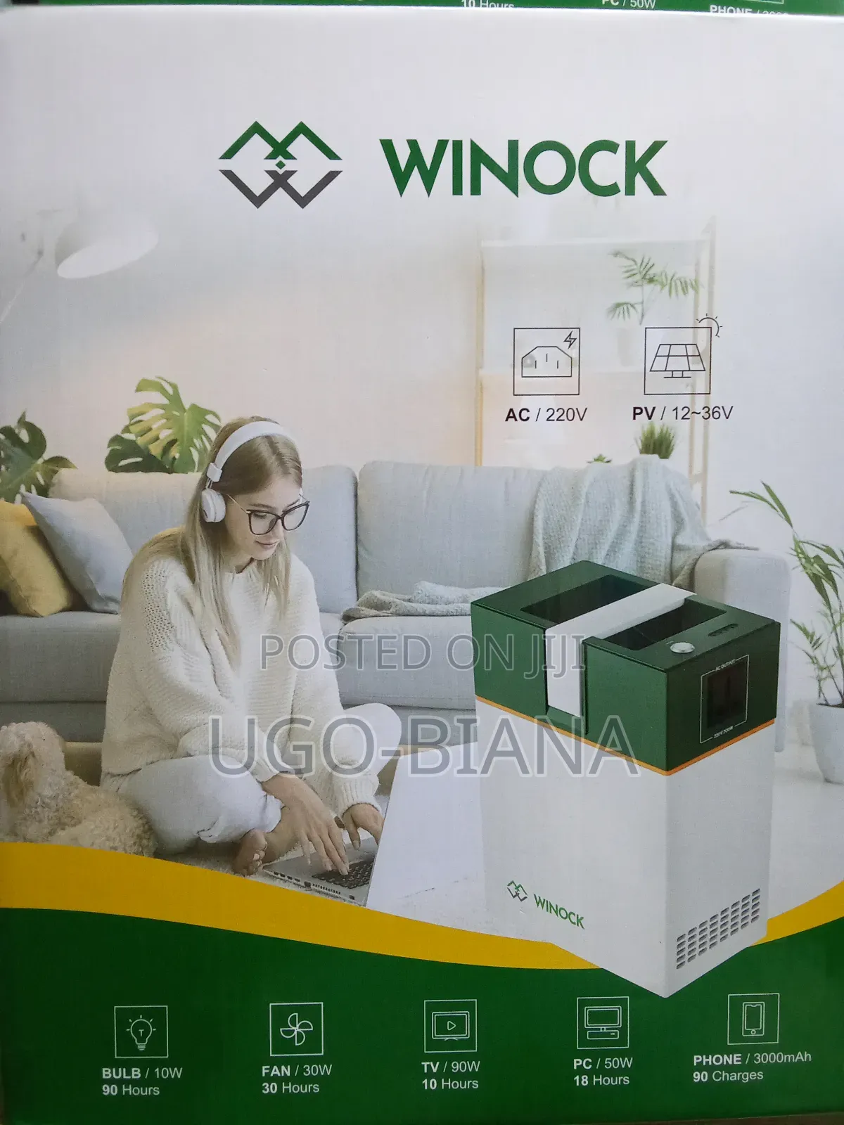 Winock 1kwh Solar Power Kit With Lithium Battery