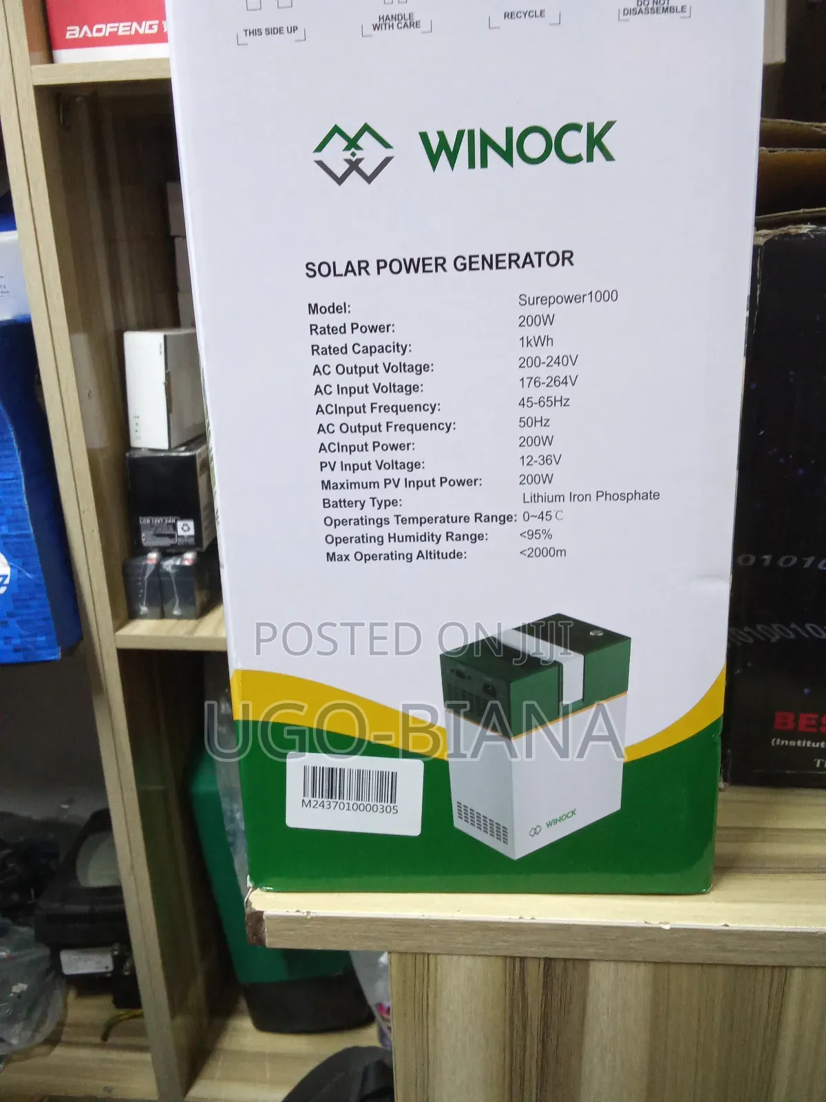 Winock 1kwh Solar Power Kit With Lithium Battery