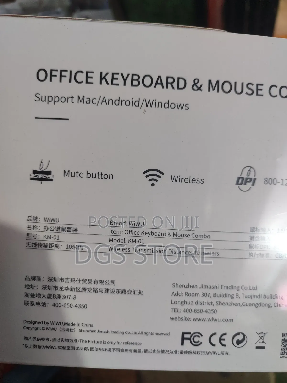 Wiwu Km 01 Office Wireless Keyboard and Mouse Combo