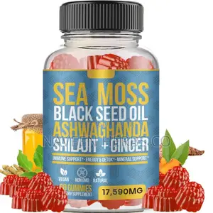 Seamoss Shilajit Black Seed Ashwagandha Gummies [All in One