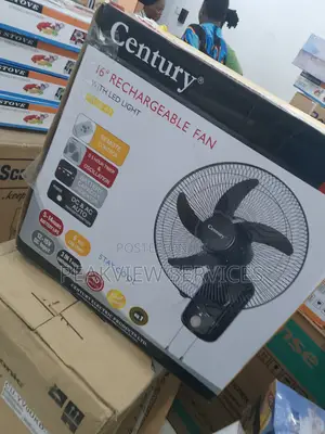 No More Heat! Century 16'' Wall Fan With Rechargeable Batter