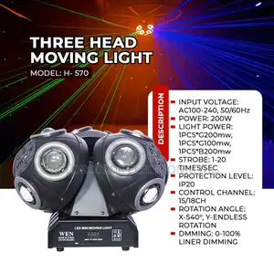 Stage Light 3 Head Moving Led Light H-570