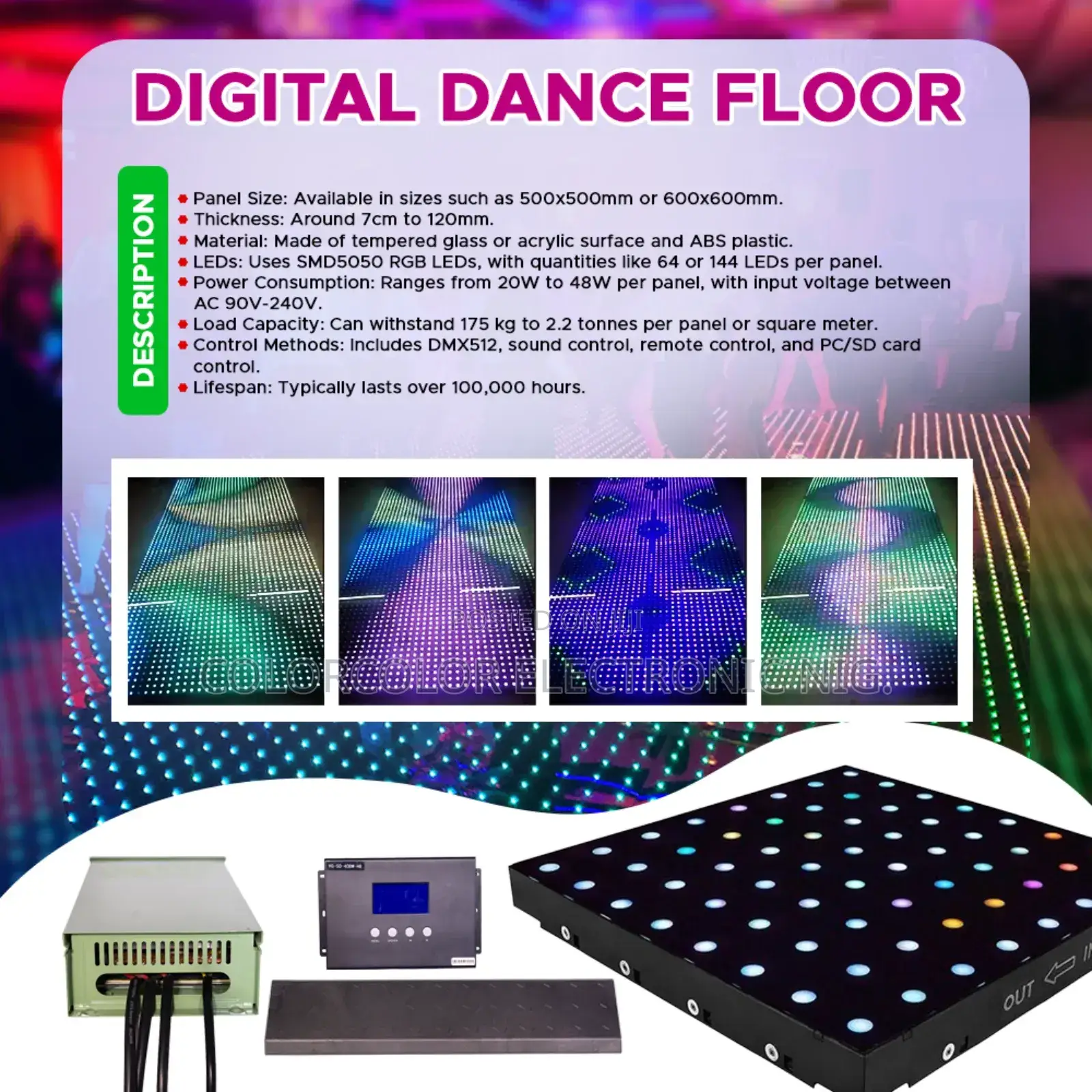 Digital Dancing Floor Tiles