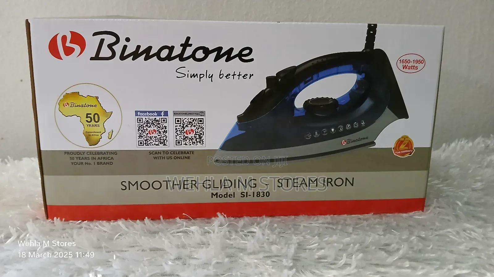 Binatone Steam Iron Si-1830
