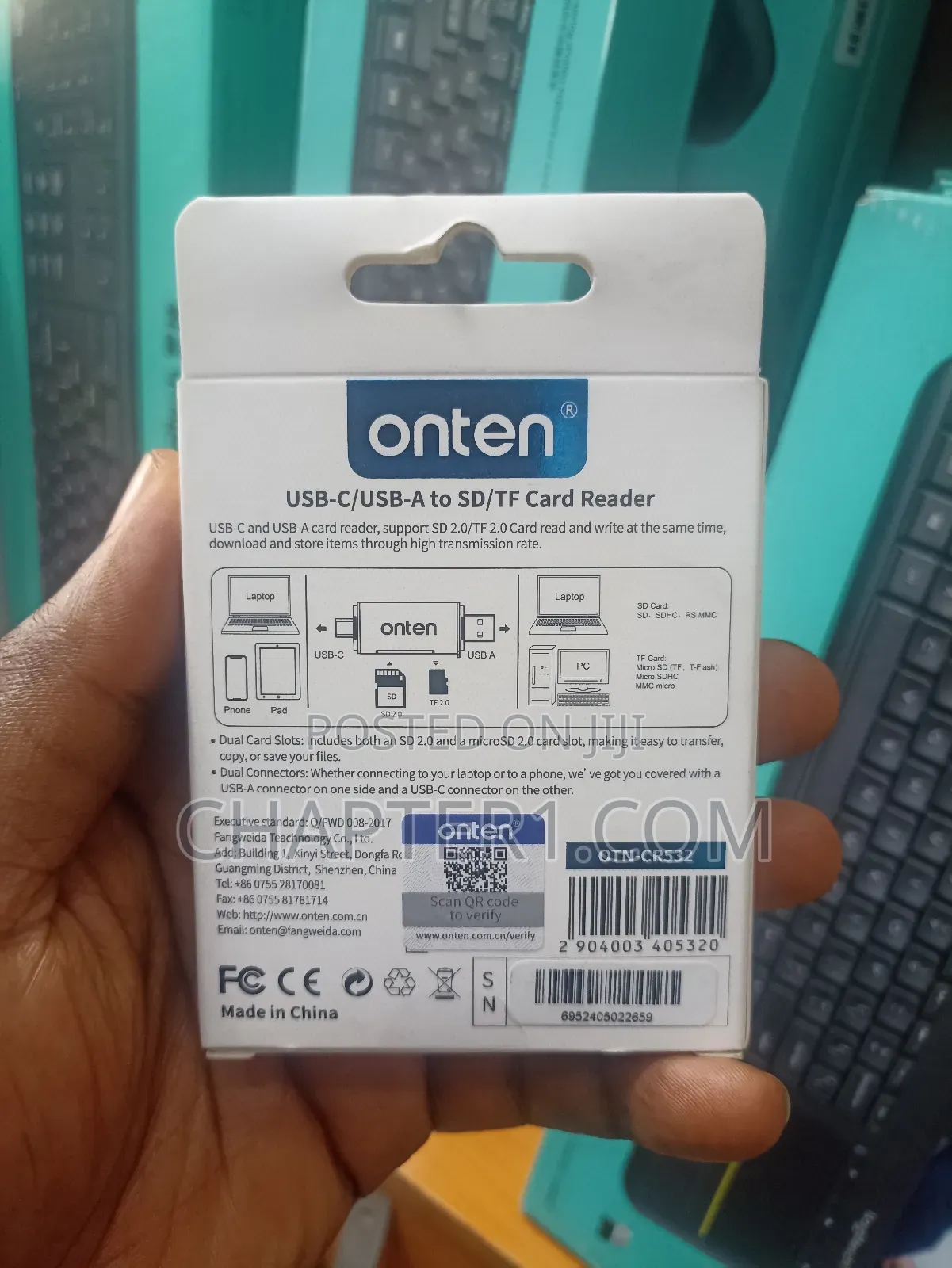 Onten Usb-C - Usb-a - 2 to 2 Card Reader