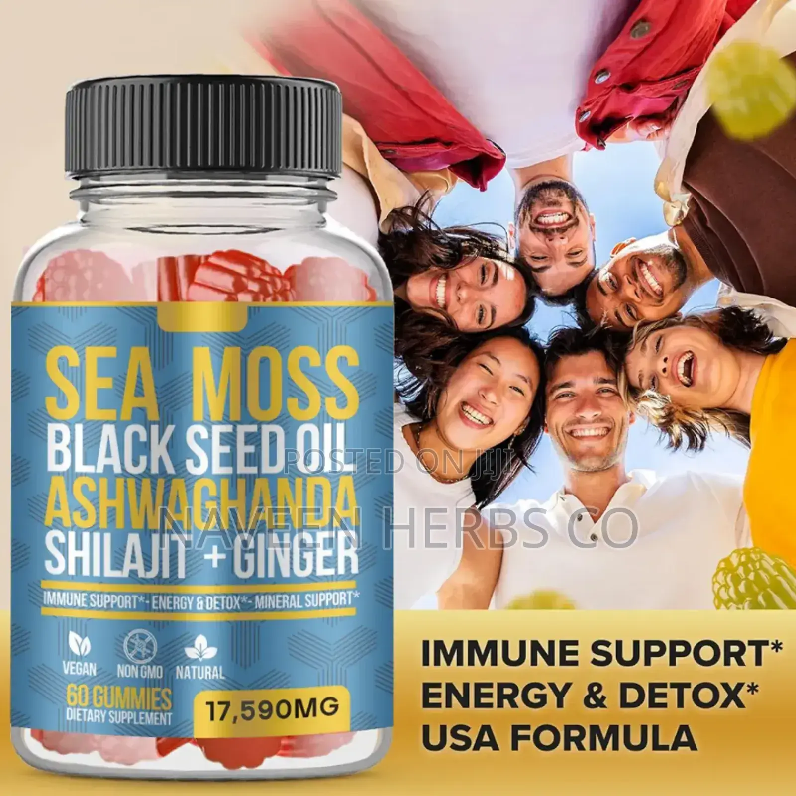 Seamoss Shilajit Black Seed Ashwagandha Gummies [All in One