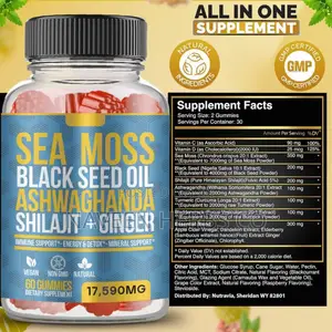 Seamoss Shilajit Black Seed Ashwagandha Gummies [All in One