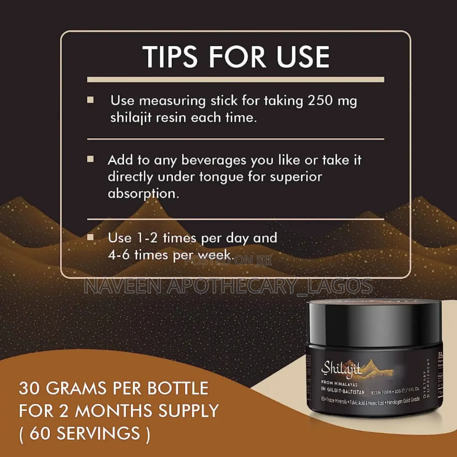 Pure 85+ Minerals Shilajit 50g (100% Organic)