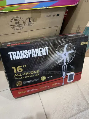 Brand New Transperent 16inch Rechargeable 10wat Fan