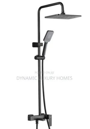 Executive Luxury Heavy Gauge Black Standing Shower Mixer