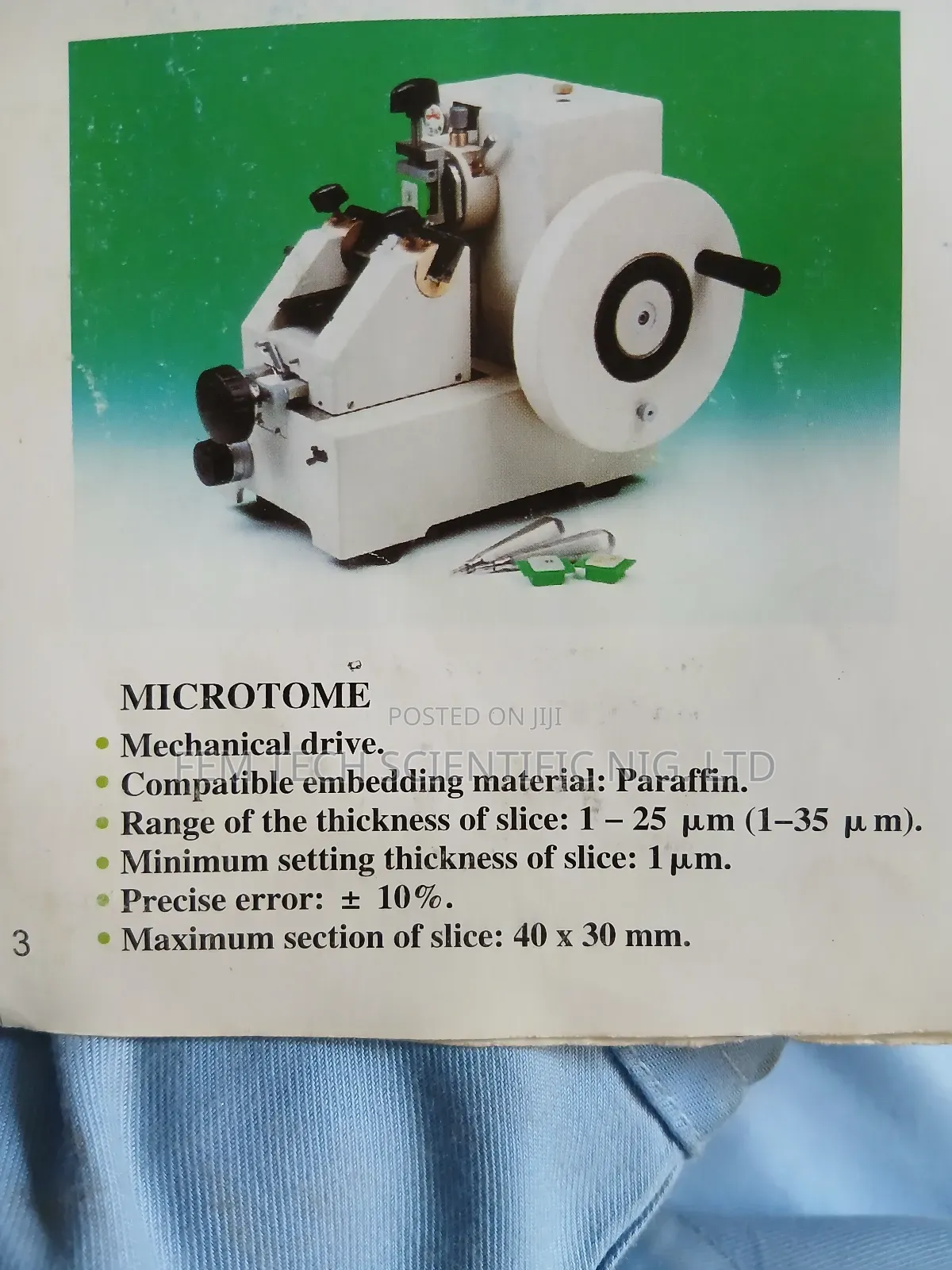Microtome for Laboratory