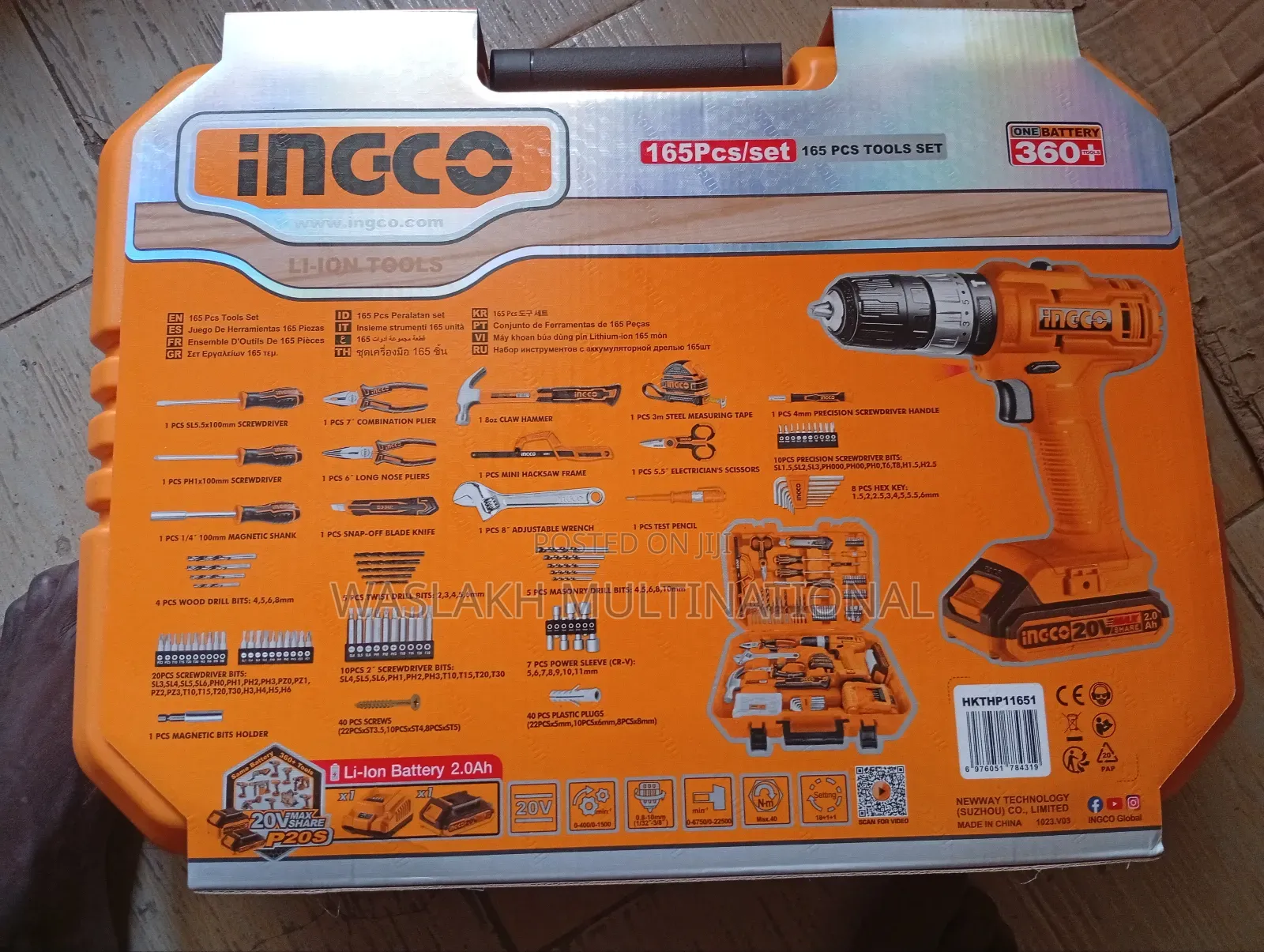 Tools Set 165pcs With Cordless Drill