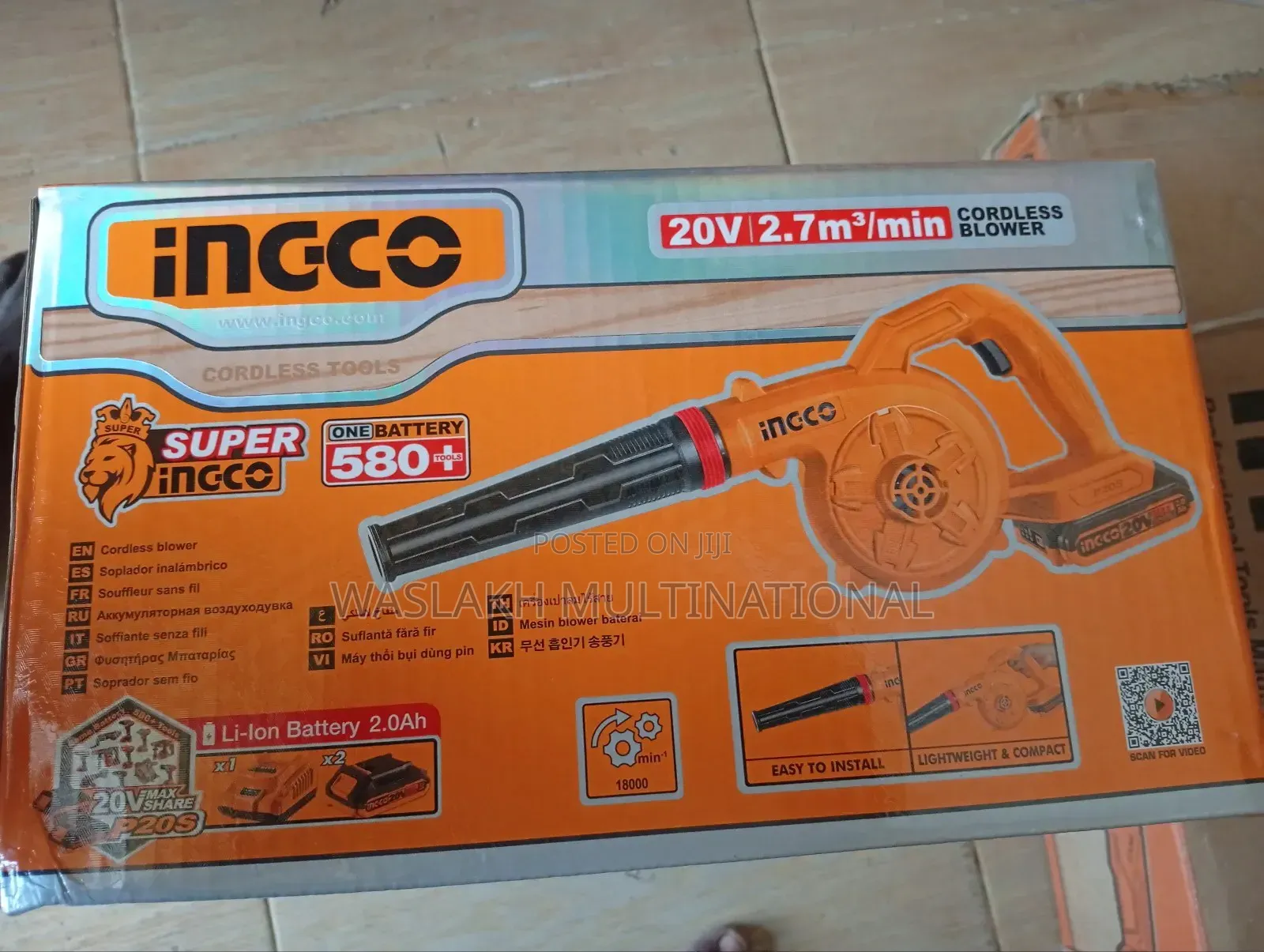 Cordless Blower 20v Ingco