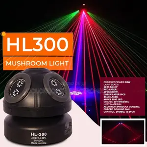 Stage Light Laser 3-in-1 Mushroom Lamp – Hl-300