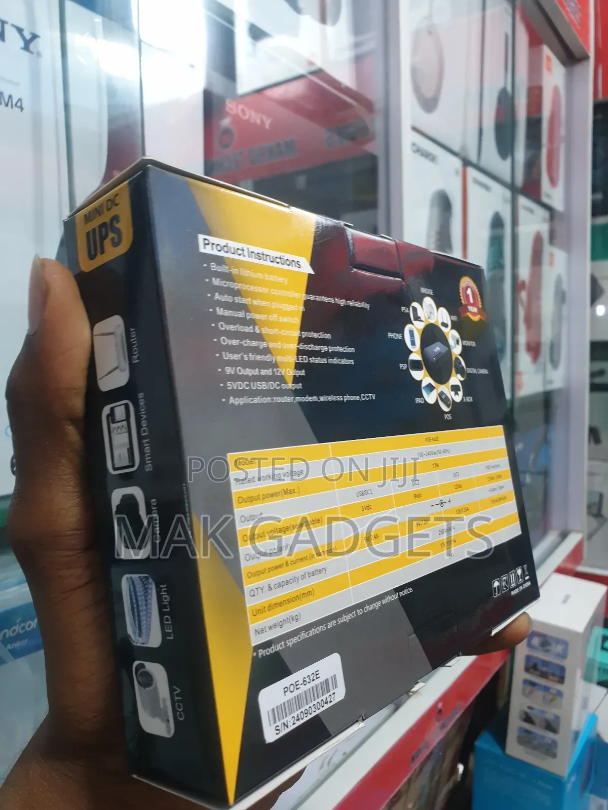 Mini Dc Ups/ Backup Battery(12 Volts, 10000mah)