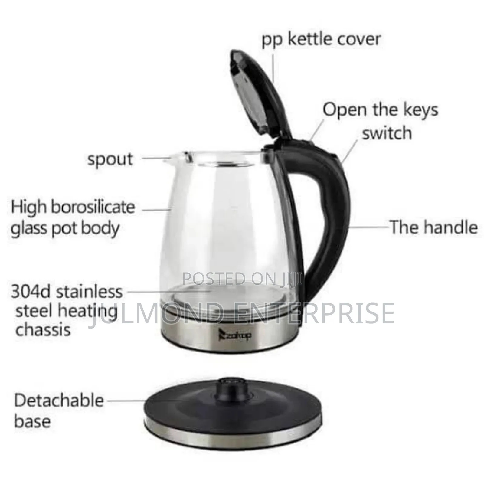 2l Cordless Electric Kettel