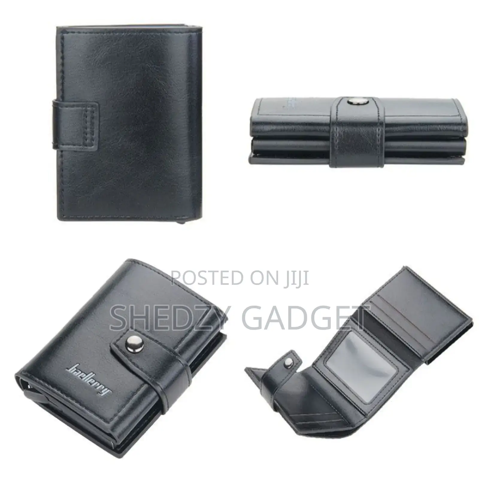 Baellerry Pu Leather Pop-Up Rfid Card Wallet With Buckle
