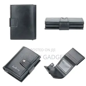 Baellerry Pu Leather Pop-Up Rfid Card Wallet With Buckle