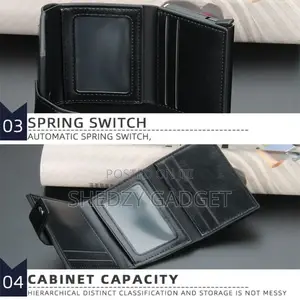 Baellerry Pu Leather Pop-Up Rfid Card Wallet With Buckle