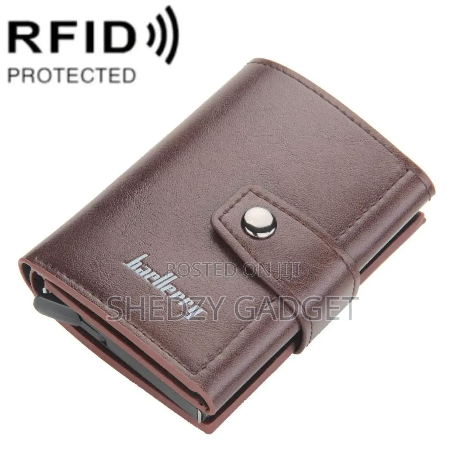 Baellerry Pu Leather Pop-Up Rfid Card Wallet With Buckle