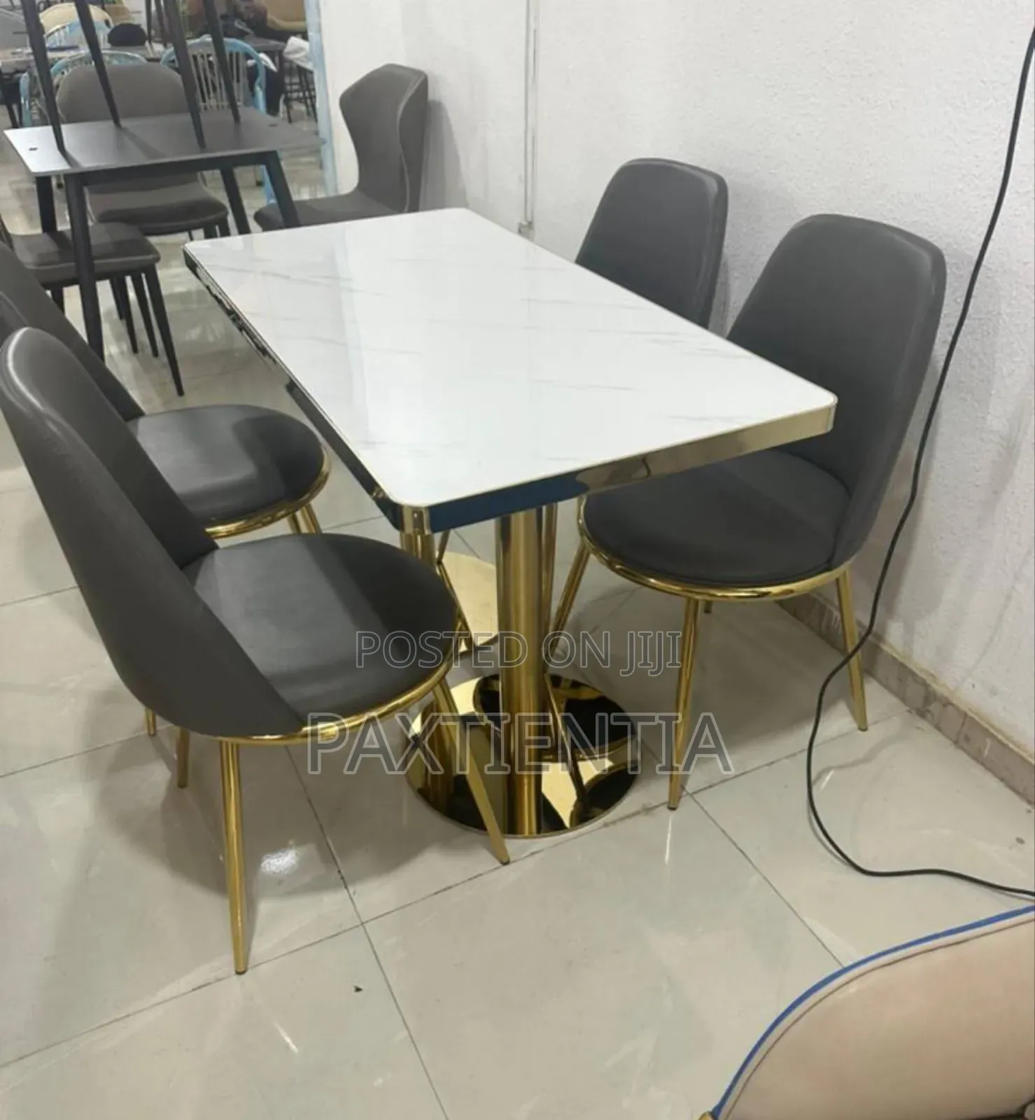 Armless Table and Chair Set