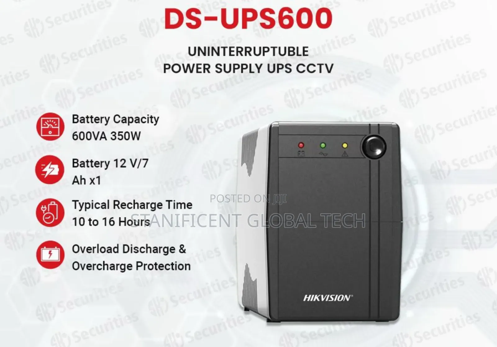 Hikvision 0.6kva Ups (Ds-ups600)