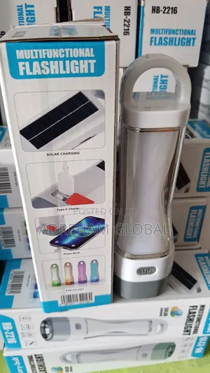 Multifunctional Solar and Electric Rechargeable Torch Light