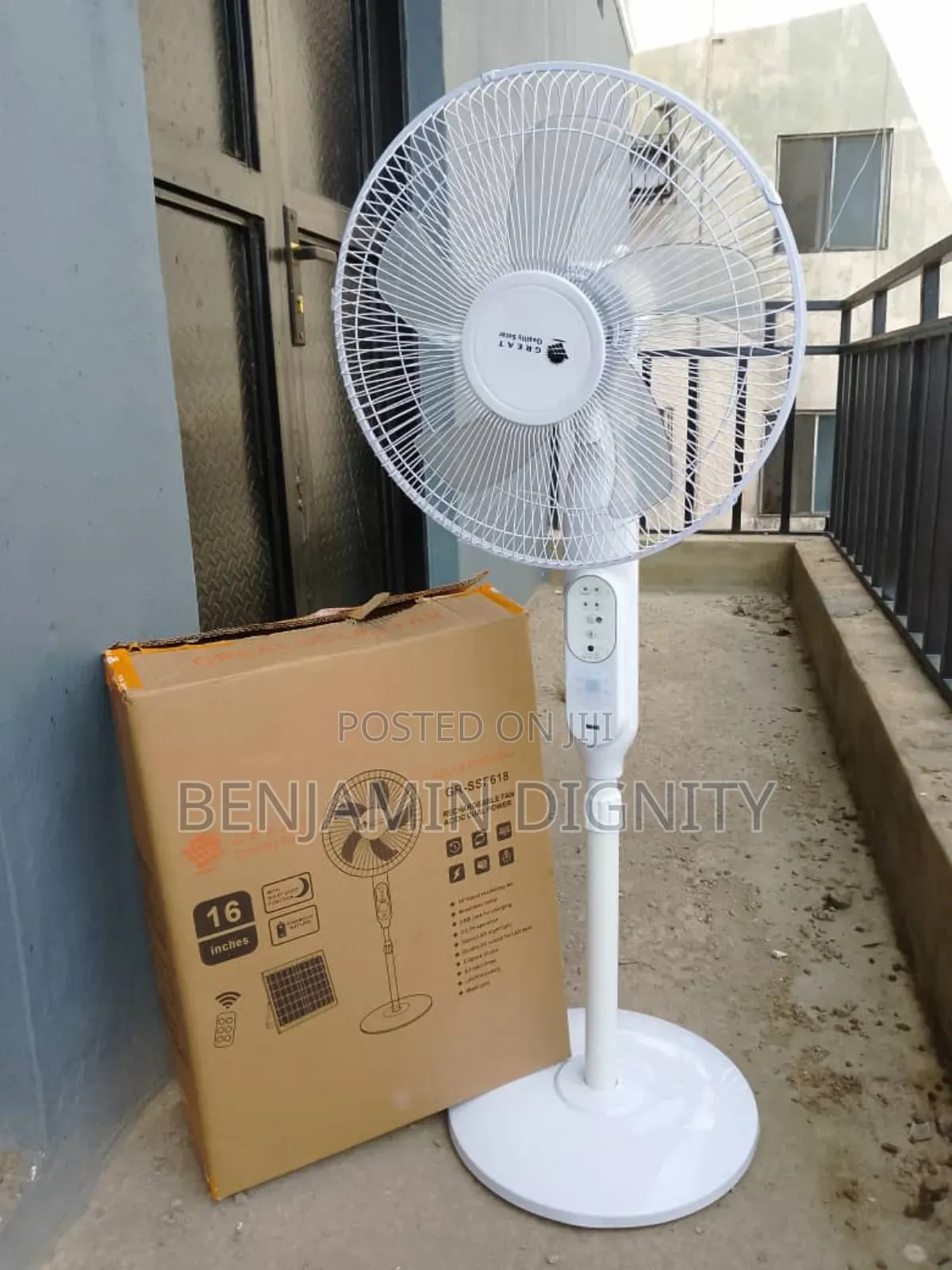 Solar A/C Rechargeable Fan