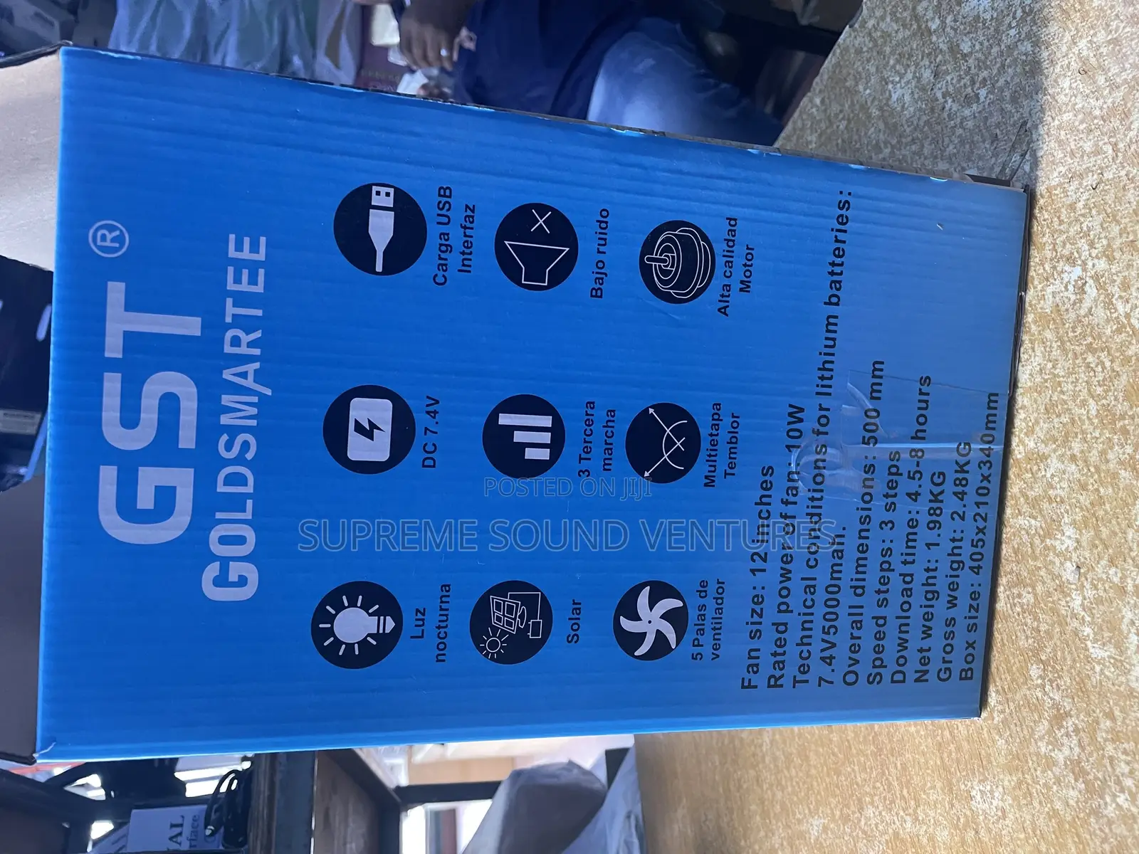 Solar Table Rechargeable Fan